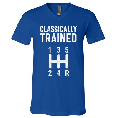 Classically Trained Stick Driver Ual Transmission Car Cute Gift V-Neck T-Shirt