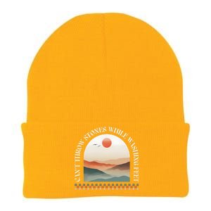 CanT Throw Stones While Washing Feet Christian Prayer Knit Cap Winter Beanie