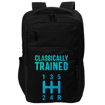 Classically Trained Stick Driver Ual Transmission Car Cute Gift Impact Tech Backpack