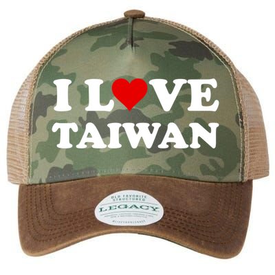 Country Travel Souvenir I Love Taiwan Gift Legacy Tie Dye Trucker Hat