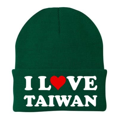 Country Travel Souvenir I Love Taiwan Gift Knit Cap Winter Beanie