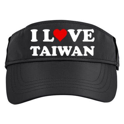 Country Travel Souvenir I Love Taiwan Gift Adult Drive Performance Visor