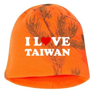 Country Travel Souvenir I Love Taiwan Gift Kati - Camo Knit Beanie