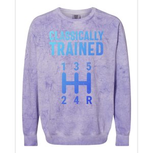 Classically Trained Stick Driver Ual Transmission Car Cute Gift Colorblast Crewneck Sweatshirt