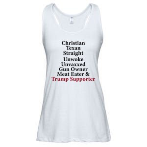 Christian Texan Straight Unwoke Gun Owner Trump Ladies Essential Flowy Tank