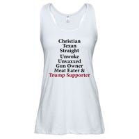 Christian Texan Straight Unwoke Gun Owner Trump Ladies Essential Flowy Tank