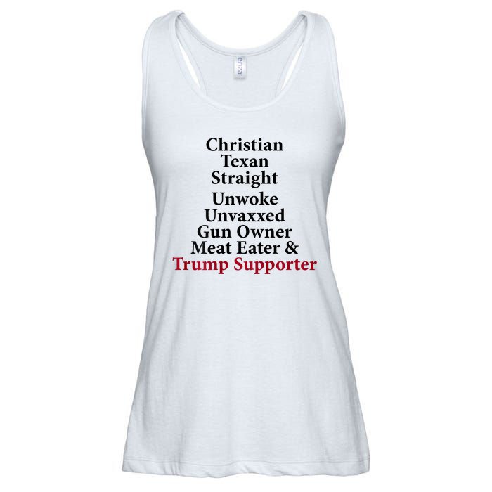 Christian Texan Straight Unwoke Gun Owner Trump Ladies Essential Flowy Tank