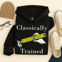 Classically Trained Slide Rule Retro Math Engineer Hoodie