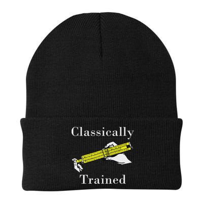Classically Trained Slide Rule Retro Math Engineer Knit Cap Winter Beanie