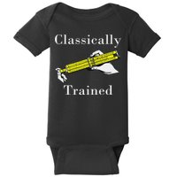 Classically Trained Slide Rule Retro Math Engineer Baby Bodysuit