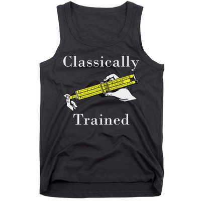 Classically Trained Slide Rule Retro Math Engineer Tank Top