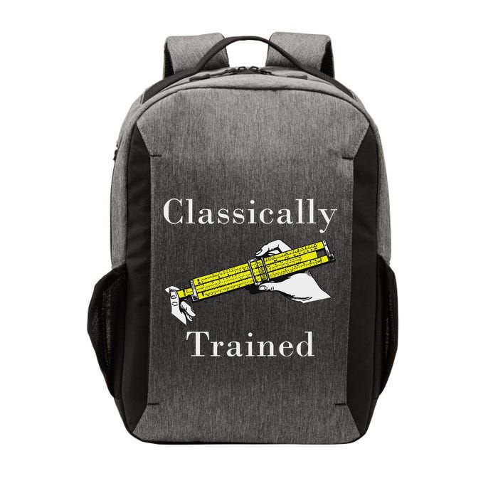 Classically Trained Slide Rule Retro Math Engineer Vector Backpack