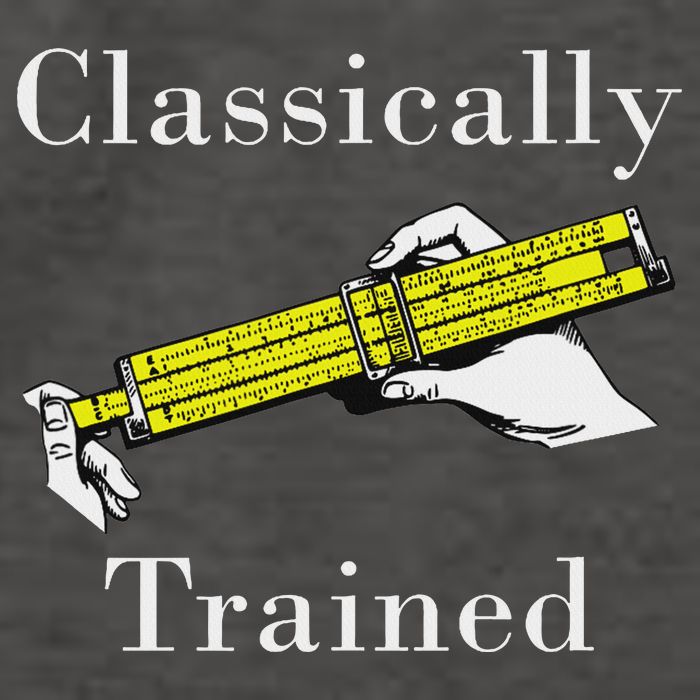 Classically Trained Slide Rule Retro Math Engineer Vector Backpack