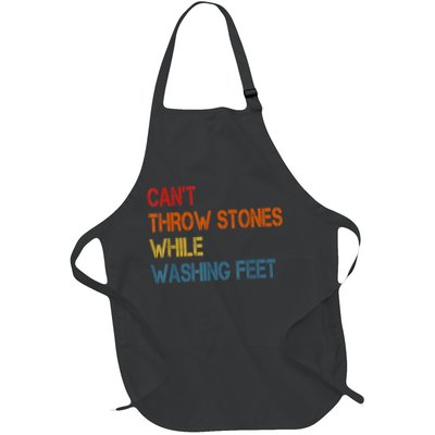 Can't Throw Stones While Washing Feet Vintage Funny Sayings Apron
