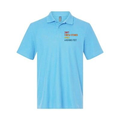 Can't Throw Stones While Washing Feet Vintage Funny Sayings Polo
