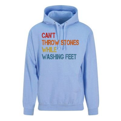 Can't Throw Stones While Washing Feet Vintage Funny Sayings Unisex Surf Hoodie