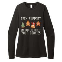 Christmas Tech Support Here To Delete Cookies Xmas Womens CVC Long Sleeve Shirt