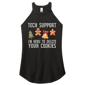 Christmas Tech Support Here To Delete Cookies Xmas Women's Perfect Tri Rocker Tank