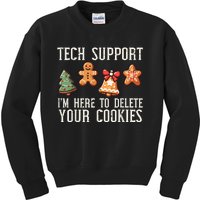 Christmas Tech Support Here To Delete Cookies Xmas Kids Sweatshirt