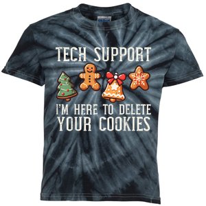 Christmas Tech Support Here To Delete Cookies Xmas Kids Tie-Dye T-Shirt