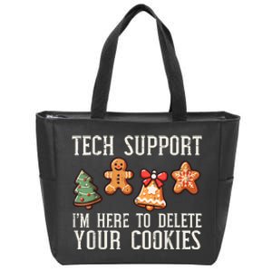 Christmas Tech Support Here To Delete Cookies Xmas Zip Tote Bag