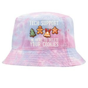 Christmas Tech Support Here To Delete Cookies Xmas Tie-Dyed Bucket Hat