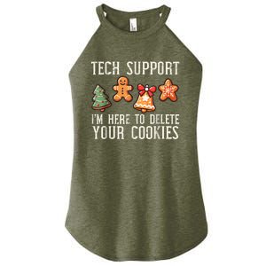 Christmas Tech Support Here To Delete Cookies Xmas Women's Perfect Tri Rocker Tank