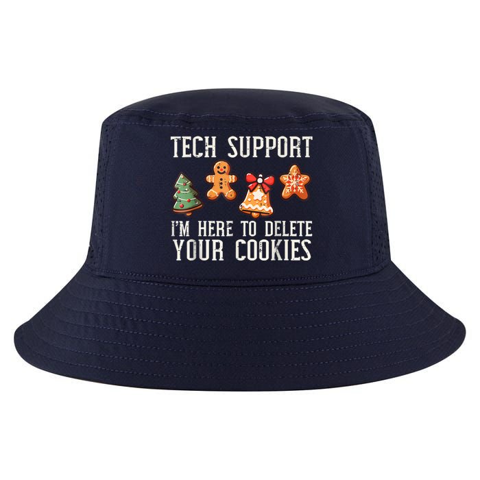 Christmas Tech Support Here To Delete Cookies Xmas Cool Comfort Performance Bucket Hat