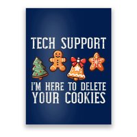 Christmas Tech Support Here To Delete Cookies Xmas Poster