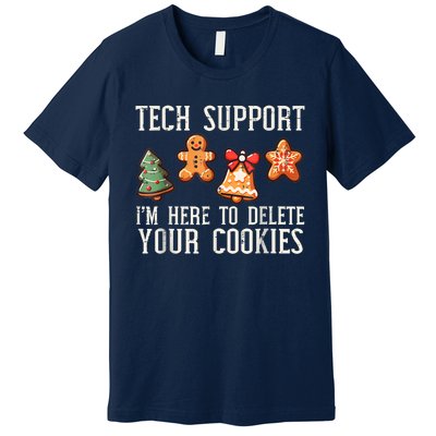 Christmas Tech Support Here To Delete Cookies Xmas Premium T-Shirt