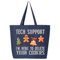 Christmas Tech Support Here To Delete Cookies Xmas 25L Jumbo Tote