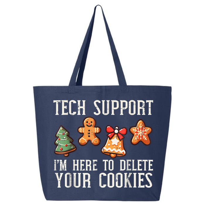 Christmas Tech Support Here To Delete Cookies Xmas 25L Jumbo Tote