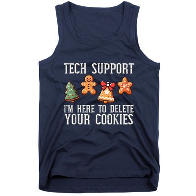 Christmas Tech Support Here To Delete Cookies Xmas Tank Top