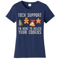 Christmas Tech Support Here To Delete Cookies Xmas Women's T-Shirt