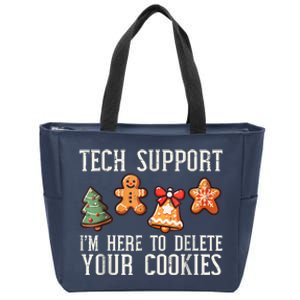 Christmas Tech Support Here To Delete Cookies Xmas Zip Tote Bag