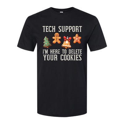 Christmas Tech Support Here To Delete Cookies Xmas Softstyle CVC T-Shirt