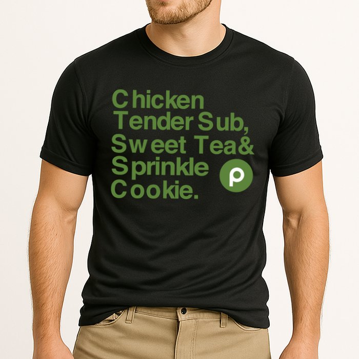 Chicken Tender Sub Sweet Tea Sprinkle Cookie Cooling Performance Crew T-Shirt