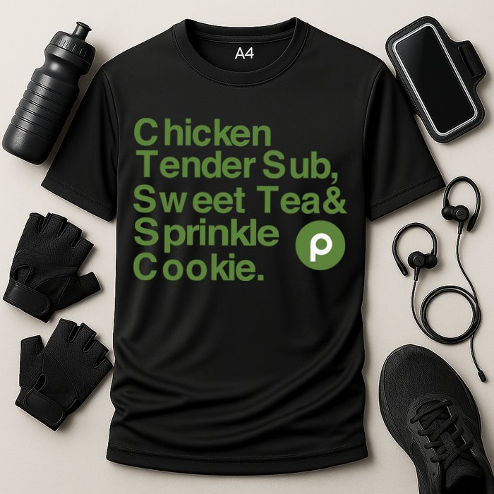 Chicken Tender Sub Sweet Tea Sprinkle Cookie Cooling Performance Crew T-Shirt