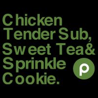 Chicken Tender Sub Sweet Tea Sprinkle Cookie Cooling Performance Crew T-Shirt