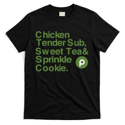 Chicken Tender Sub Sweet Tea Sprinkle Cookie T-Shirt