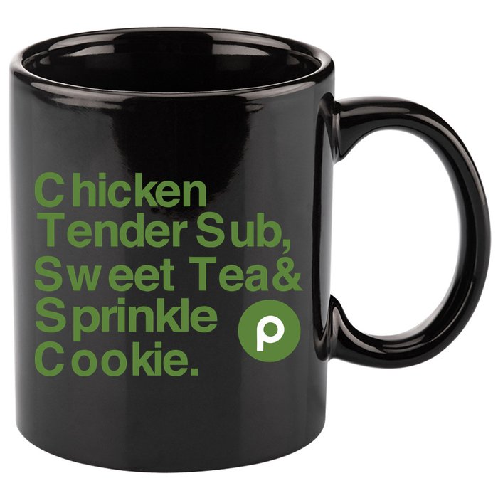 Chicken Tender Sub Sweet Tea Sprinkle Cookie 11oz C Handle Ceramic Mug