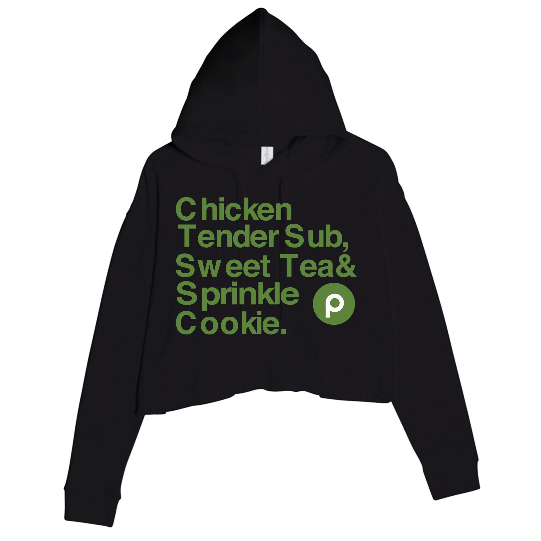 Chicken Tender Sub Sweet Tea Sprinkle Cookie Crop Fleece Hoodie