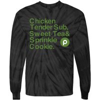 Chicken Tender Sub Sweet Tea Sprinkle Cookie Tie-Dye Long Sleeve Shirt