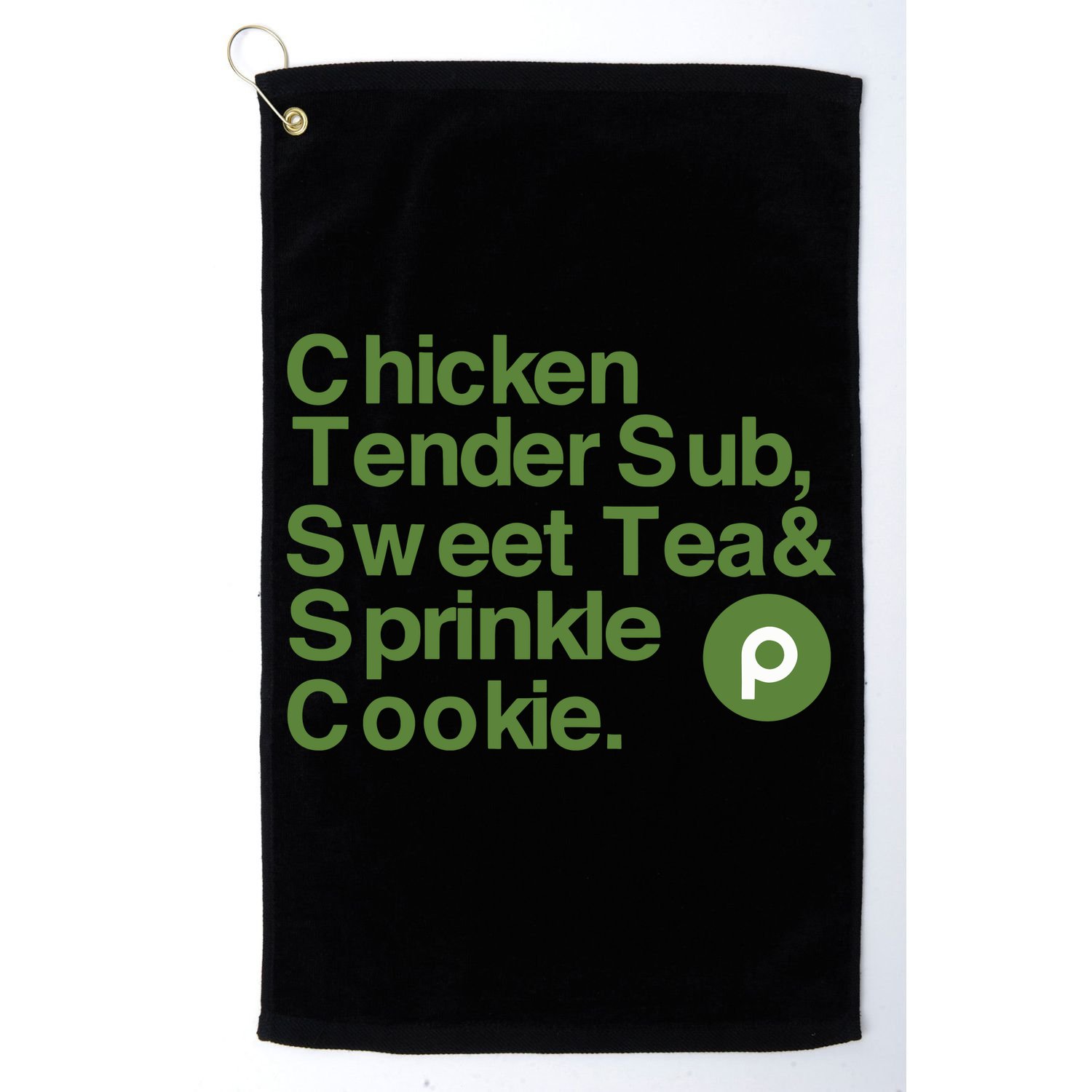 Chicken Tender Sub Sweet Tea Sprinkle Cookie Golf Towel