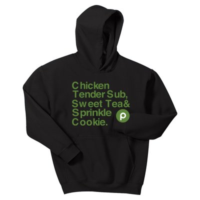 Chicken Tender Sub Sweet Tea Sprinkle Cookie Kids Hoodie