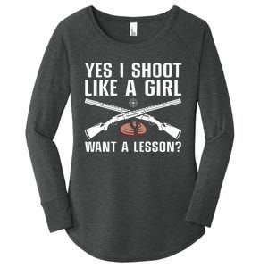 Cool Trap Shooting Mom Skeet Shooting Target Women's Perfect Tri Tunic Long Sleeve Shirt