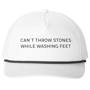 Can't Throw Stones While Washing Feet Snapback Five-Panel Rope Hat