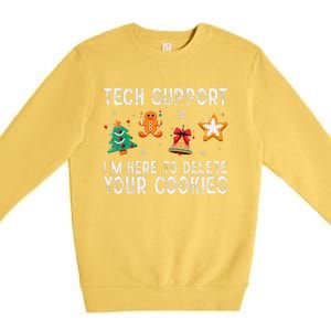 Christmas Tech Support Here To Delete Cookies Xmas Premium Crewneck Sweatshirt