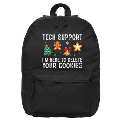 Christmas Tech Support Here To Delete Cookies Xmas 16 in Basic Backpack