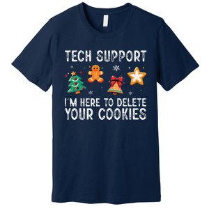 Christmas Tech Support Here To Delete Cookies Xmas Premium T-Shirt